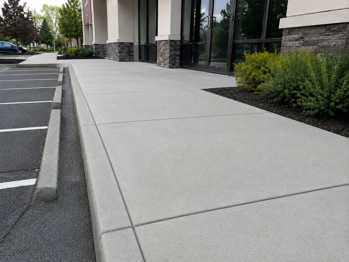 Commercial concrete after work