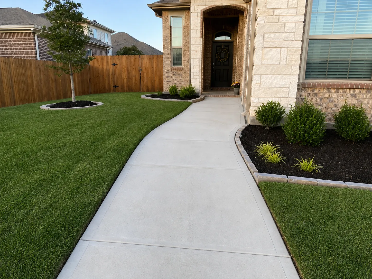 Concrete steps, pads, and limited exterior flatwork