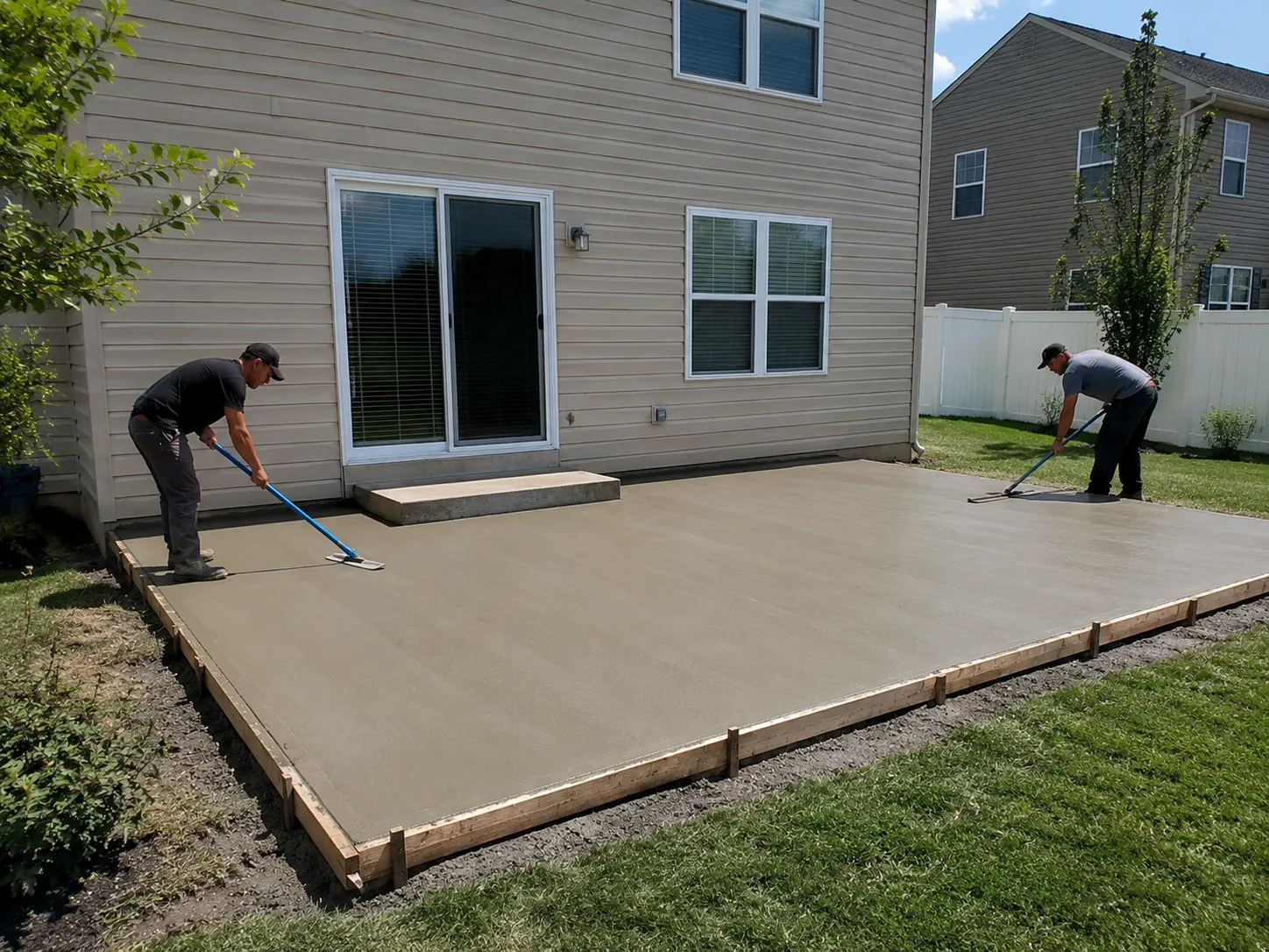 Concrete patio installation overview