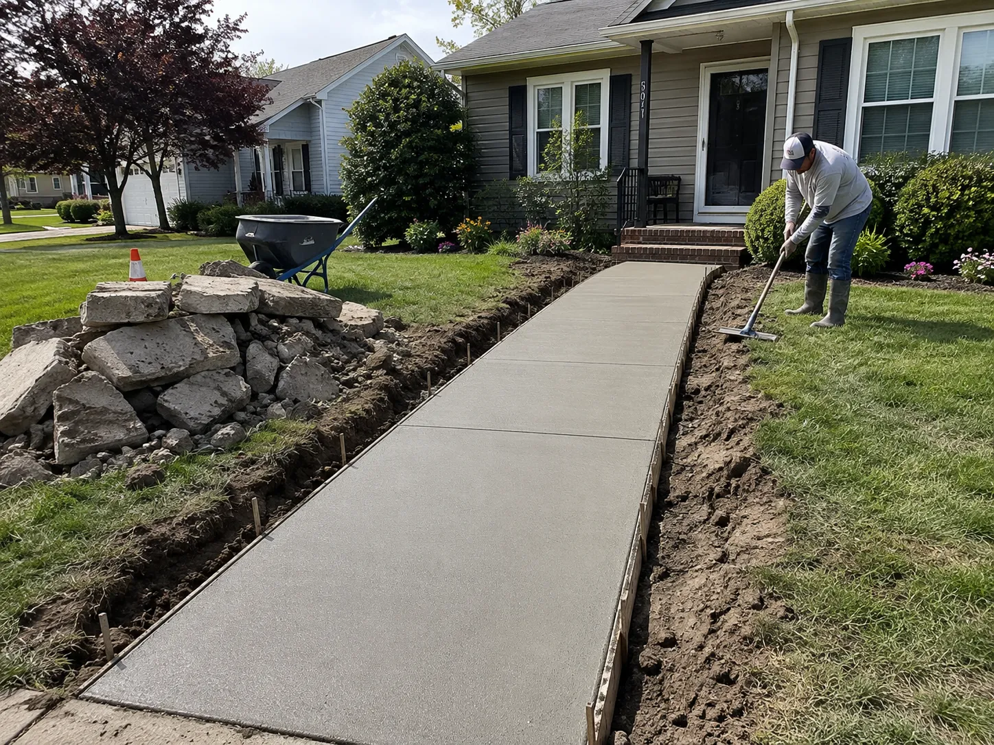 Concrete walkway replacement overview