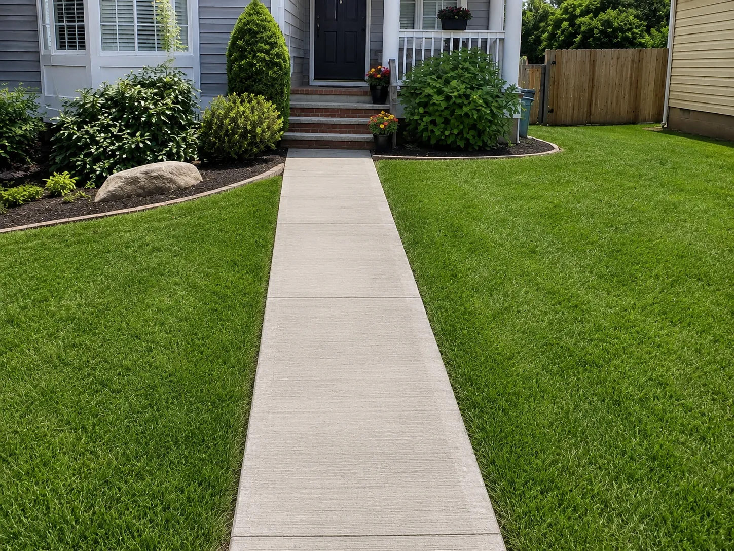 Completed walkway after installation
