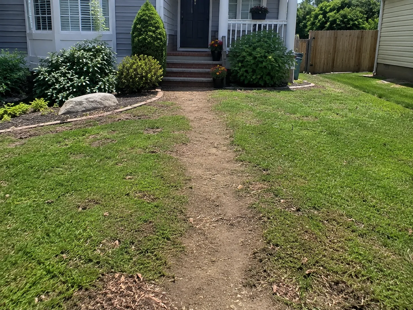 Walkway before installation